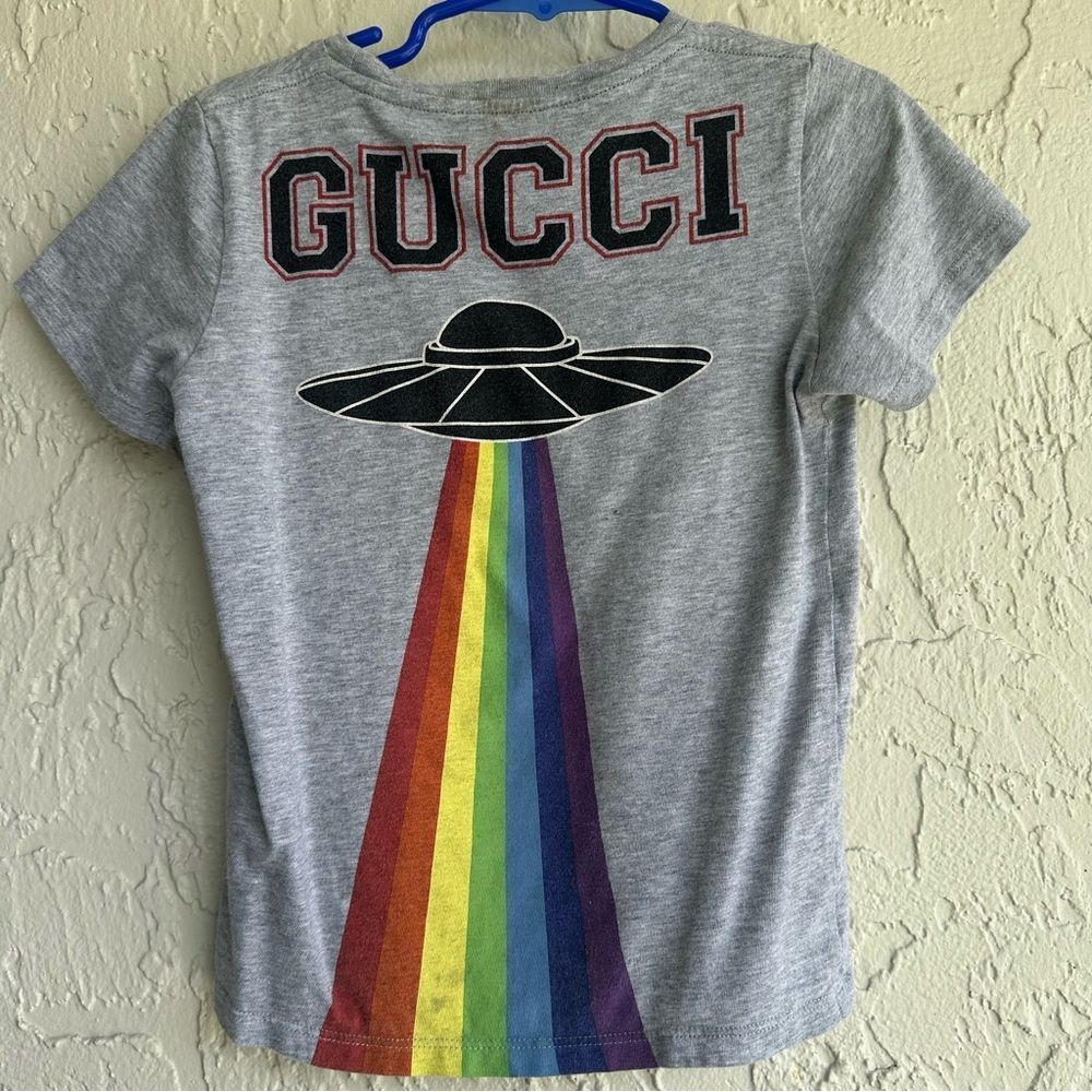 GUCCI T Shirt Kids‎ 4 Graphic UFO Rainbow Designer